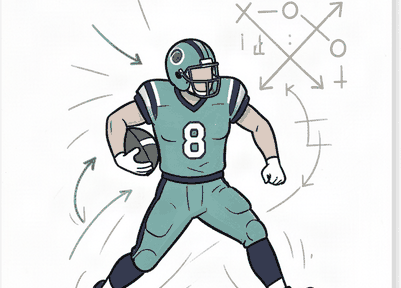A Gridiron Labs ball-carrier breaking a tackle